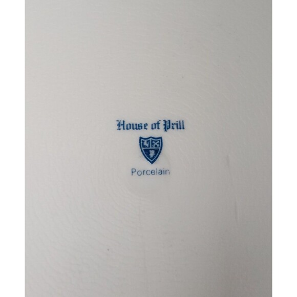 House Of Prill Porcelain Cheese Tray Japanese Theme White Red Blue Floral - Picture 4 of 4